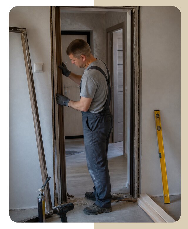 Замена дверной коробки в Дагестанских Огнях по цене от 4645 р. | ДвериЛегко-Дгс